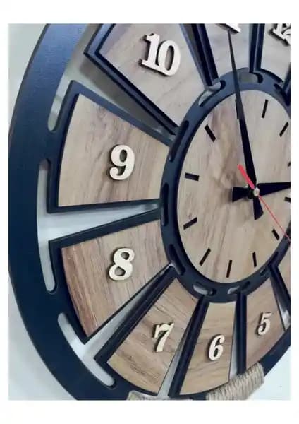 Ümra Lazer Ahşap Halatlı Dekoratif Duvar Saati: Modern ve Şık Tasarım Çözümleri