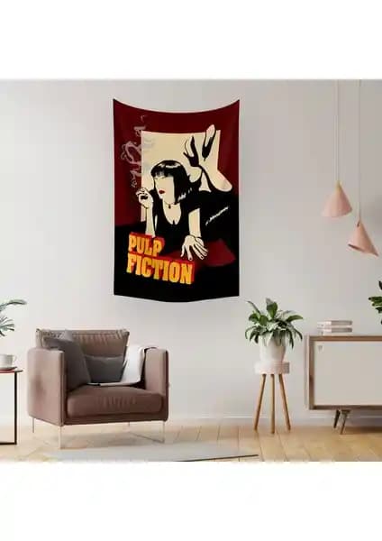 Vagonik Pulp Fiction Uma Thurman Duvar Örtüsü Halısı Sanat ve Konfor Sunan Dekoratif Ürün