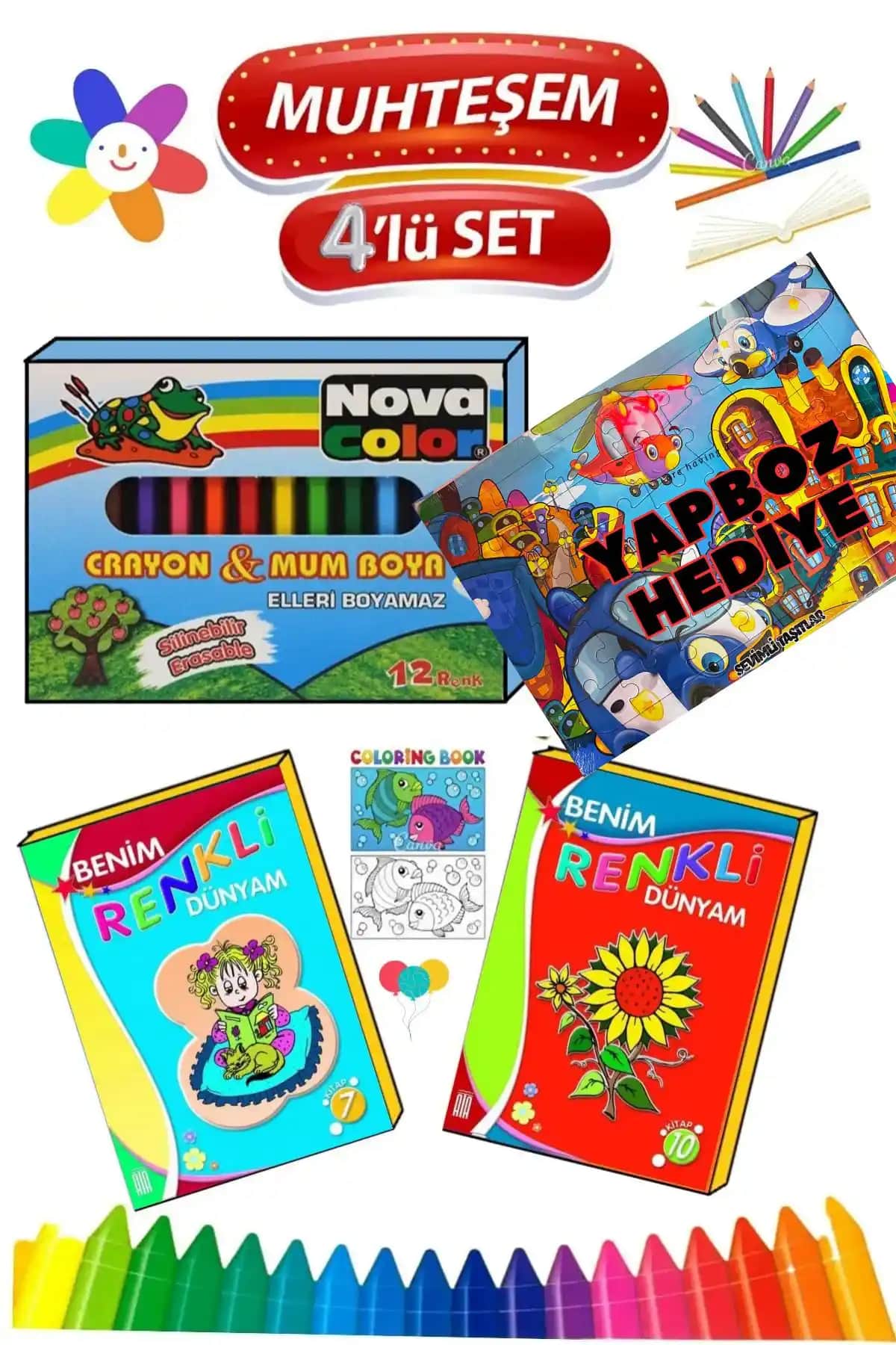 Ata Yayıncılık Çocuklar İçin Boyama Kitapları ve Setleri Karşılaştırması