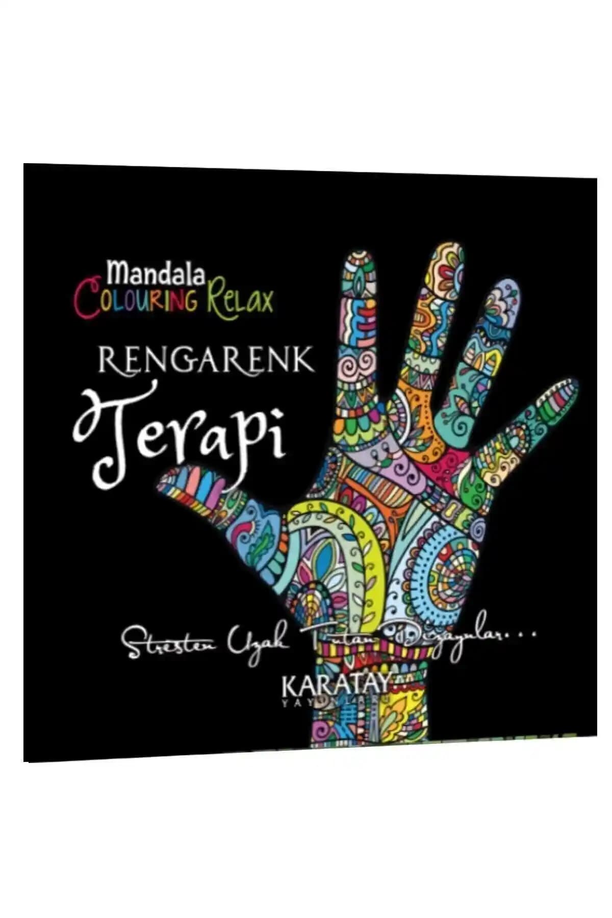 Rengarenk Terapi Mandala ve Turkuvaz Mandala Karma Motifler Karşılaştırması