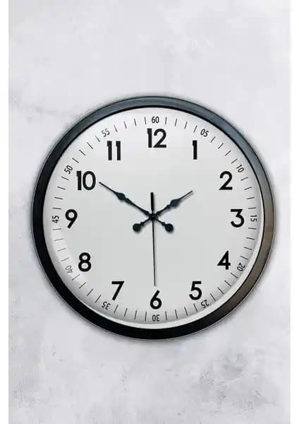 40 cm Siyah Metal Klasik Duvar Saati Modern İç Mekan Dekorasyonu İçin Uygun