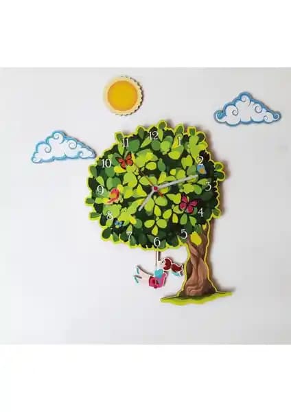 Arya Ahşap Salıncak Sarkaçlı Çocuk Odası Saati: Güvenli ve Eğlenceli Zaman Ölçüm Aracı