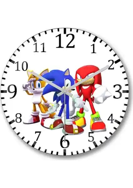 Baskı Dükkanı Knuckles Sonic Chaos Duvar Saati Modern Tasarım ve Yüksek Kaliteyle Dekorasyonunuza Şıklık Katar