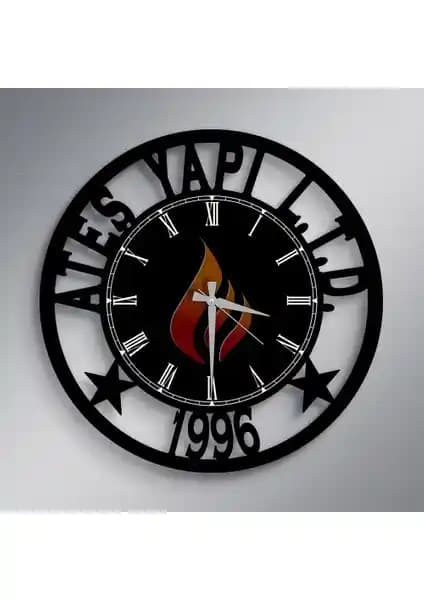 BK Firmalara Özel Logolu Ahşap Duvar Saati Kurumsal Dekorasyon ve Hediye Seçenekleri