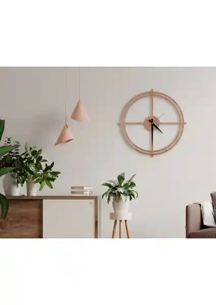 BK Gift Dekoratif 45cm Ahşap Duvar Saati Estetik ve Fonksiyonellik Sunar