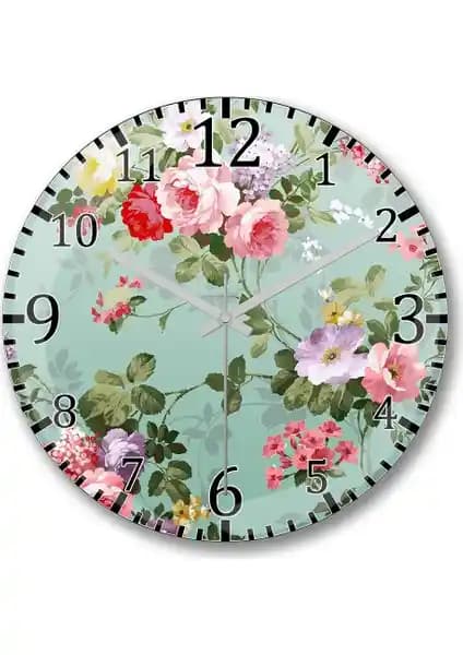 Çiçek Desenli Duvar Saati: Estetik ve Fonksiyonelliği Bir Arada Sunan Şık Tasarım
