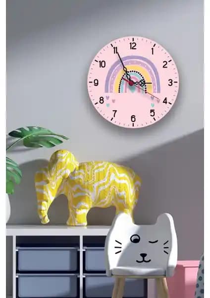 Çocuk Odası İçin Sessiz ve Modern Duvar Saati - Güvenli Dekorasyon Unsuru