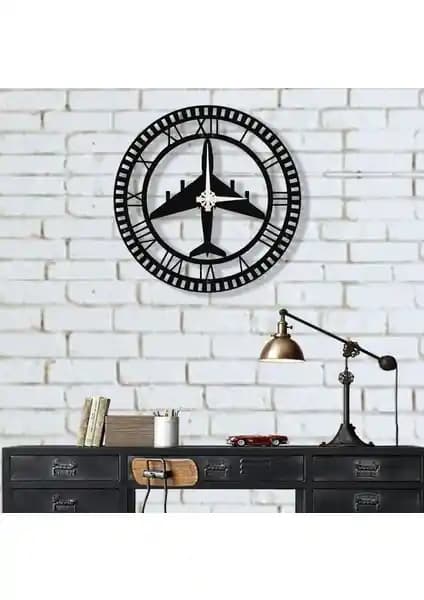 Dekadron Savaş Uçağı Metal Duvar Saati: Modern ve Dayanıklı Dekorasyon Unsuru