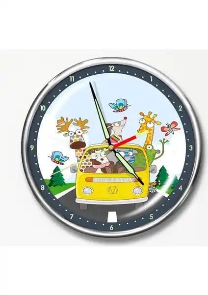 Dekor Loft Premium Gece Parlayan Çocuk Odası Duvar Saati FS-1527 - Şık ve Fonksiyonel Tasarım