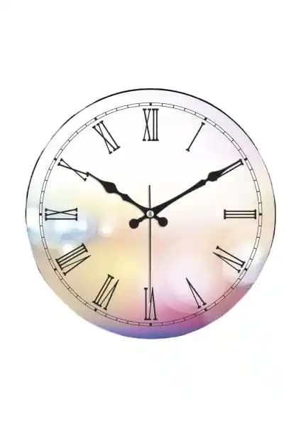 Emores Dekoratif Cam Bombe Sessiz Mekanizma Duvar Saati 36 cm Şık ve Fonksiyonel Tasarım