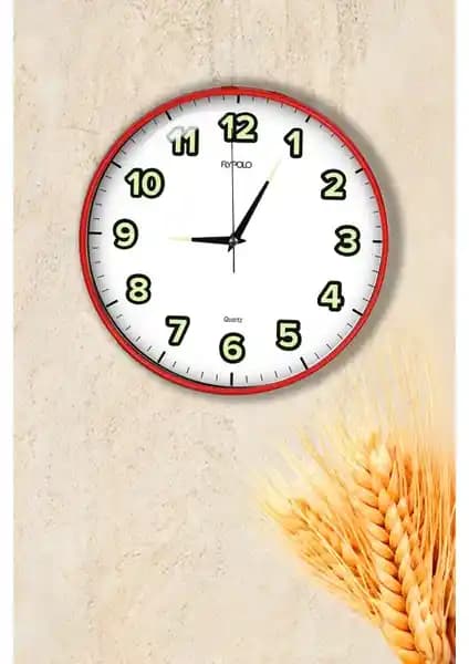 Emya Home Fosforlu Duvar Saati 29 cm Modern Tasarım ve Gece Parlaklığıyla Şıklık Sunar