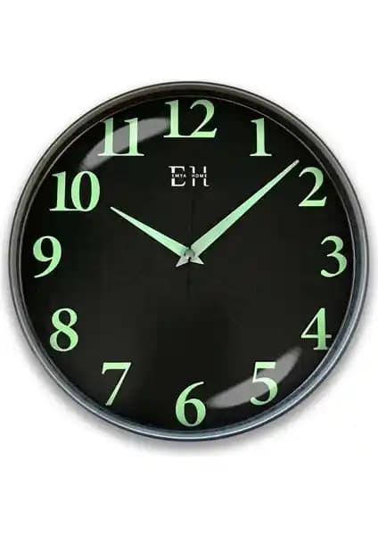 Emya Home Fosforlu Duvar Saati Gü<müş>: Modern Tasarım ve Fonksiyonellik Bir Arada