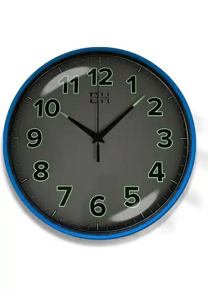 Emya Home Kenar Fosforlu Duvar Saati 29 cm Modern Tasarım ve Gece Parlaklığıyla Şıklık Sunar