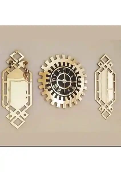 Eya Store Modern Plexiglass Duvar Saati ve Tablo Seti ile Dekorasyonunuzu Yenileyin