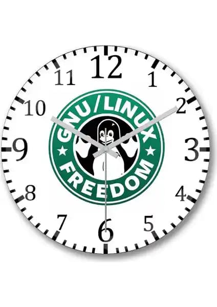 Gnu Linux Duvar Saati: Modern ve Dayanıklı Tasarımıyla Dekorasyonunuza Şıklık Katın