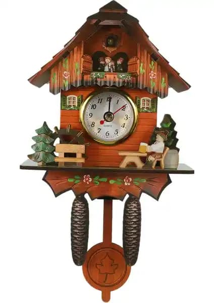 Hermoso Antika Ahşap Guguklu Duvar Saati: Şık ve Dayanıklı Dekoratif Tasarım