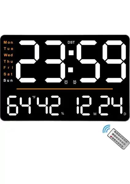 Hermoso Dijital Duvar Saati: Modern Tasarım ve Çok Fonksiyonlu Teknoloji Bir Arada