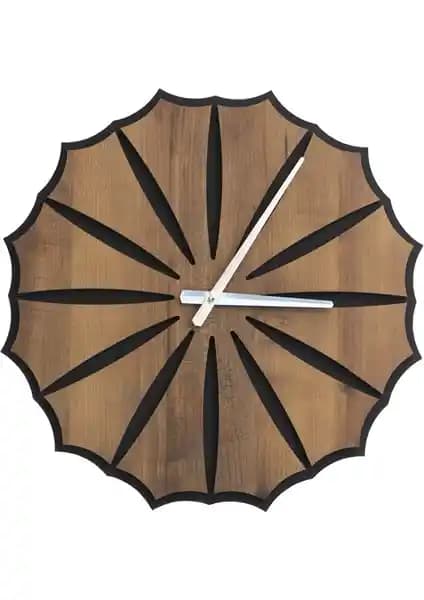 Hobimax Dekoratif Lüx Büyük Boy Ahşap Duvar Saati Modern Tasarım ve Dayanıklılık