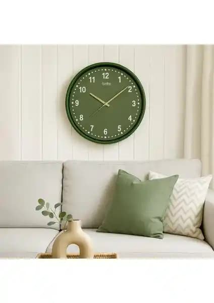 Homing Retro Yeşil Duvar Saati 36 cm - Modern ve Şık Tasarım ile Fonksiyonellik
