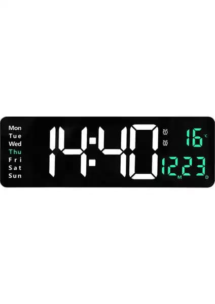 Humble 16 İnç LED Dijital Duvar Saati: Modern Tasarım ve Çok Fonksiyonlu Kullanım Özellikleri