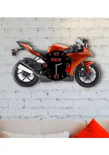 Kişiye Özel Motosiklet Temalı Ahşap Duvar Saati Dekorasyon ve Hediye Seçenekleri