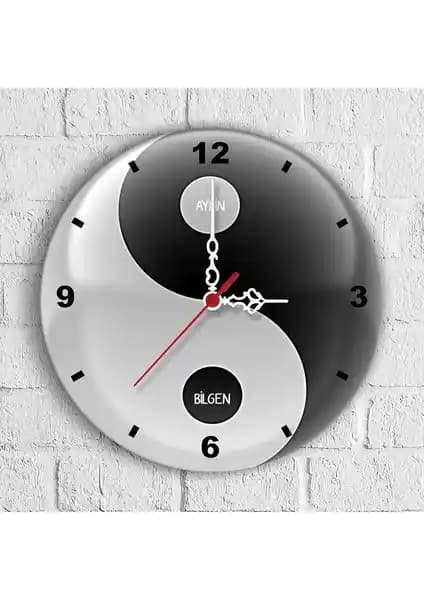 Kişiye Özel Yin Yang Ahşap Duvar Saati ile Evinize Modern ve Anlamlı Dokunuşlar