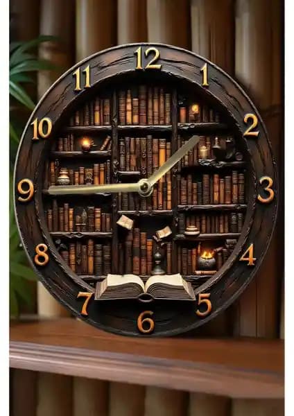 KutuTR Sessiz Yuvarlak Ahşap Duvar Saati: Modern ve Doğal Tasarımın Şık Buluşması