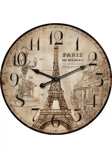 Mark Lab Ahşap Dekoratif Yuvarlak Duvar Saati: Modern ve Şık İç Mekan Dekoru