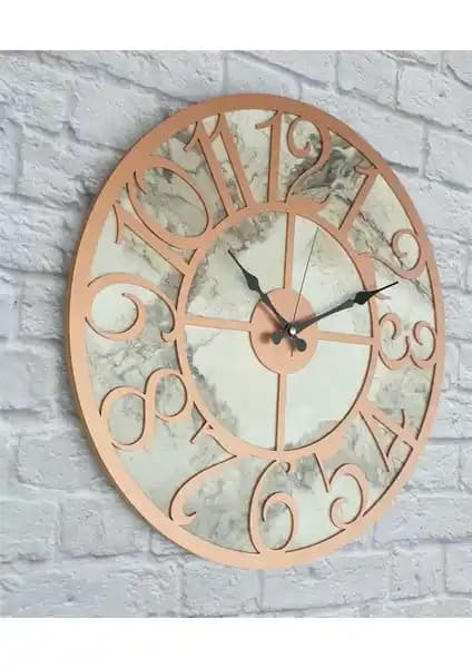 Markakanvas Mermer Desenli Duvar Saati: Şıklık ve Fonksiyonelliğin Modern Buluşması