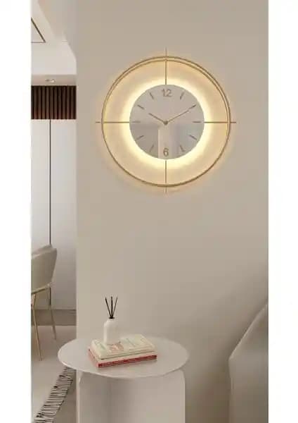 MetaQuartz Aksesuar Modern ve Şık Metal Duvar Saati 55x55 cm Dekorasyon İçin