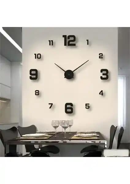 Modern ve Şık MFA Çerçevesiz 3 Boyutlu Duvar Saati Ev ve Ofis Dekorasyonu İçin