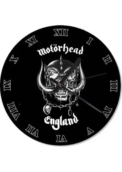 Motörhead Müzik Grubu Temalı Duvar Saati - Modern ve Dayanıklı Dekorasyon Parçası