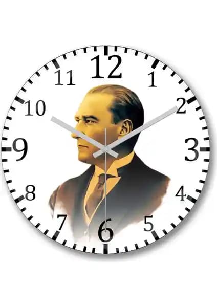 Mustafa Kemal Atatürk Temalı Duvar Saati: Şık ve Dayanıklı Tasarım Özellikleri