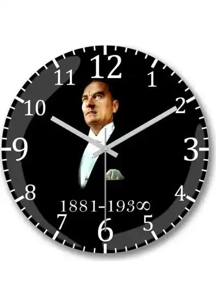 Mustafa Kemal Atatürk Temalı Şık ve Fonksiyonel Saat - Koleksiyon ve Dekorasyon İçin Uygun