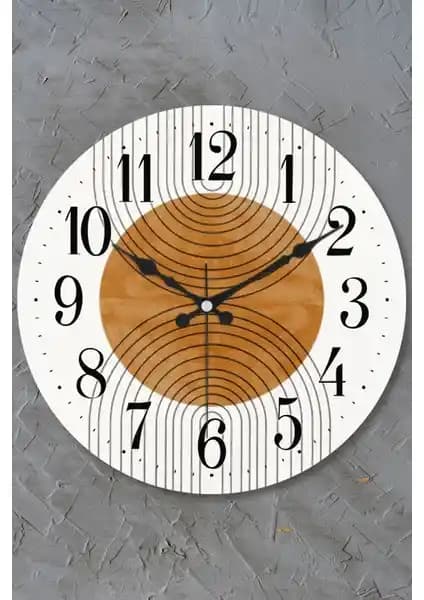 Muyika Marrone Bombe Camlı Duvar Saati: Modern ve Şık Dekoratif Tasarım