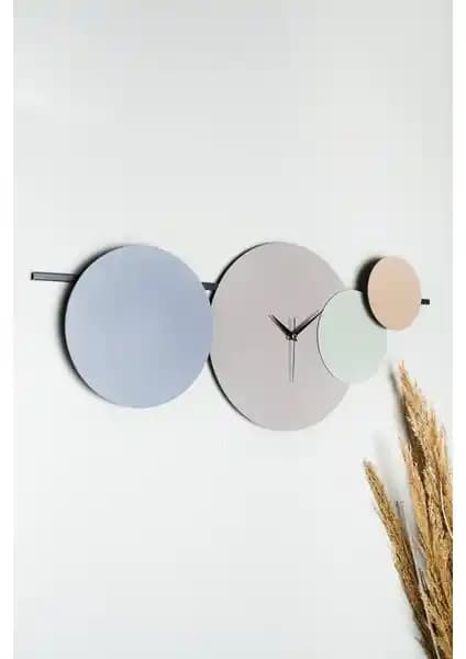 Muyika Maxico Metal Duvar Saati 75x30cm Modern ve Renkli Tasarım