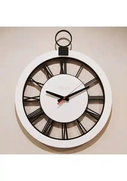 RacartShop Dekoratif Duvar Saati 34 cm ile Modern ve Şık Ev Dekorasyonu İçin Ideal