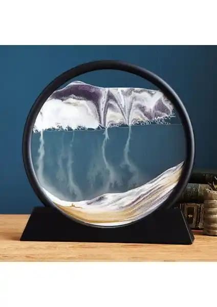 Roga Siyah Mor Kum Tablo Kum: Modern ve Hareketli Dekoratif Sanat Deneyimi