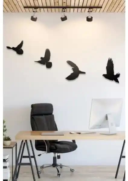 Ümra Lazer Üm-Ra Modern Kuş Duvar Süsü Estetik ve Dayanıklı Tasarım Özellikleri