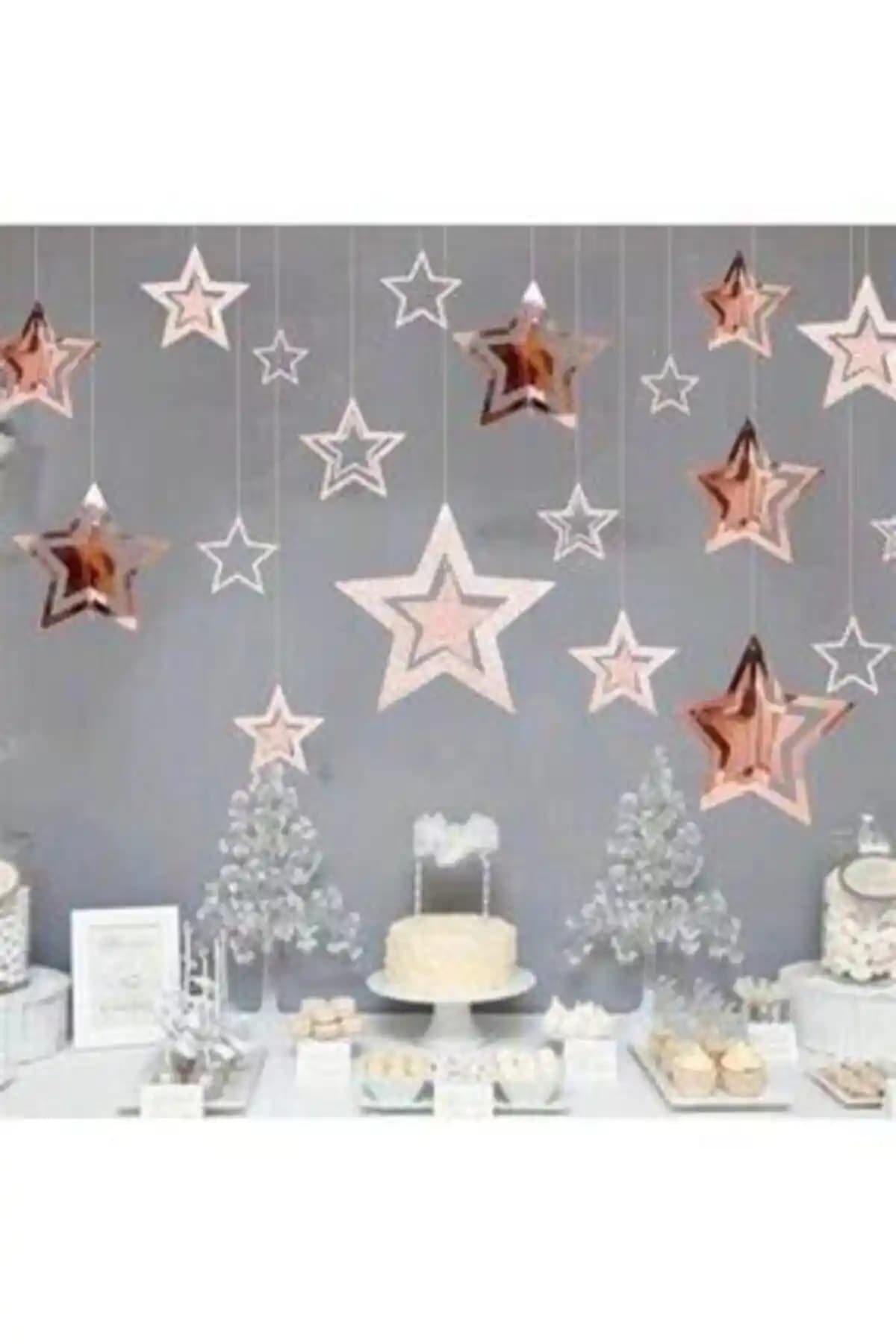 Genel Markalar 3 Boyutlu Gül Yıldız Asma Süs ve Rose Gold Kalp Mini Folyo Balon Karşılaştırması