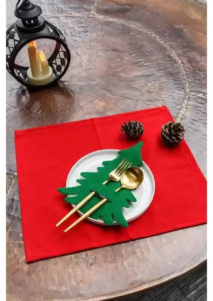 Emtory Home 6 Adet El Yapımı Dekoratif Çam Ağacı Kaşıklık Seti ile Sofralarınızı Süsleyin