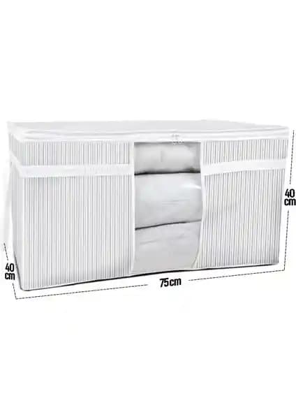 Esti 75x40x40 cm Pencereli Yastık Hurcu: Geniş, Şeffaf ve Fonksiyonel Saklama Çözümü