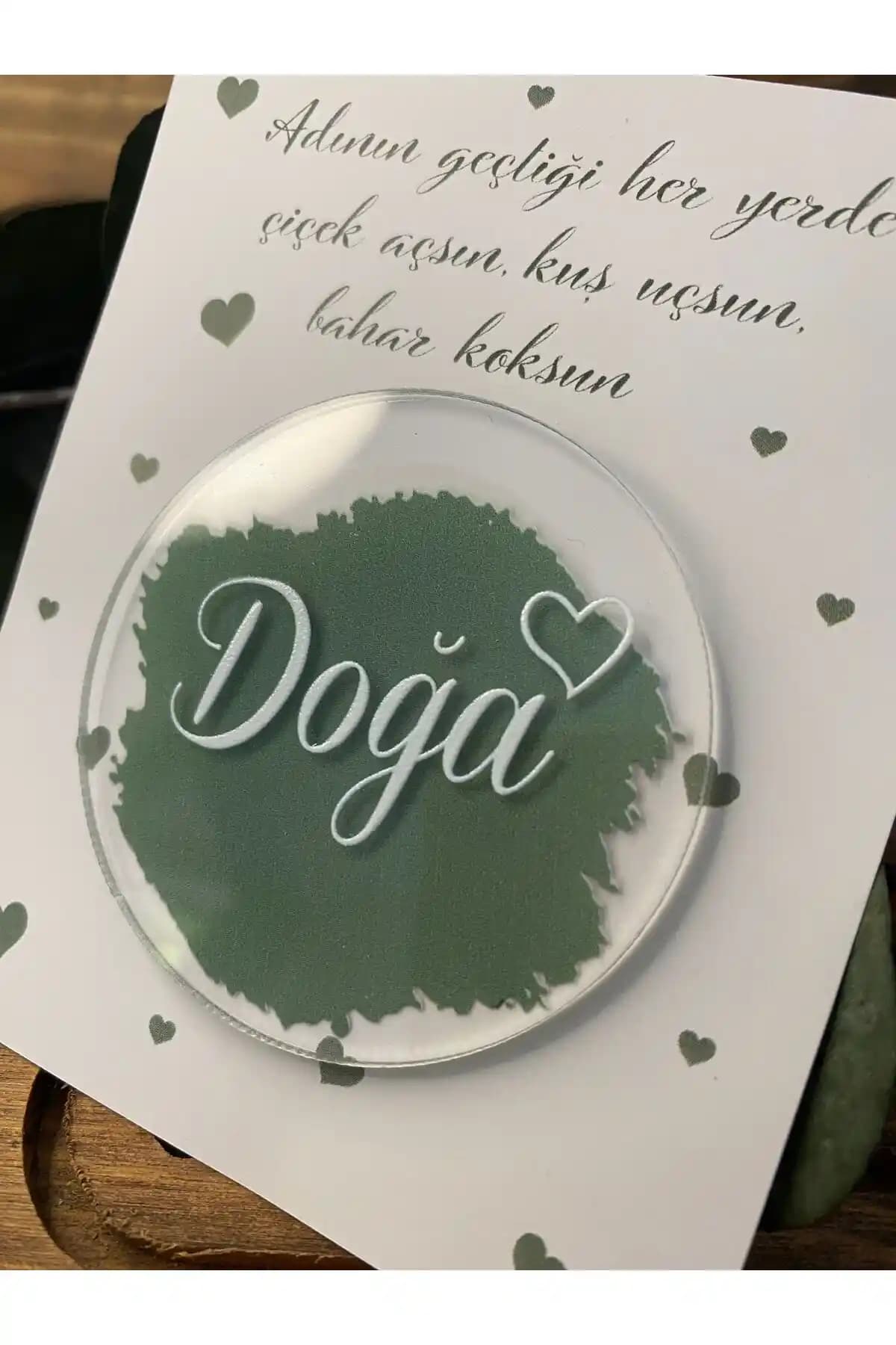 Gizem Graphic Kalpli Kız Bebek Pleksi Magnet 20'li Paket - Kişiselleştirilebilir ve Dayanıklı Hediyelik