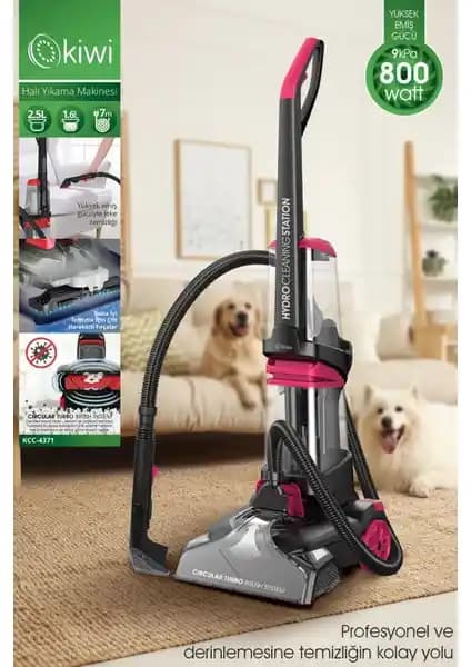 Kiwi KCC-4371 PRO Dikey Halı Yıkama ve Koltuk Temizleme Makinesi Özellikleri ve Performansı