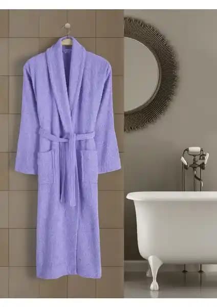 Rozet Tekstil Lila 3XL Büyük Beden Şalyaka Cepli Bornoz: Konfor ve Şıklık