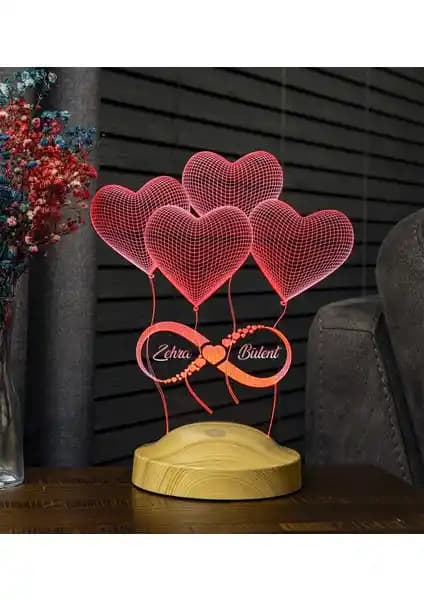 Sevgi Lambası: Kişiye Özel 3 Boyutlu Led Lamba ile Estetik ve Fonksiyonel Hediye