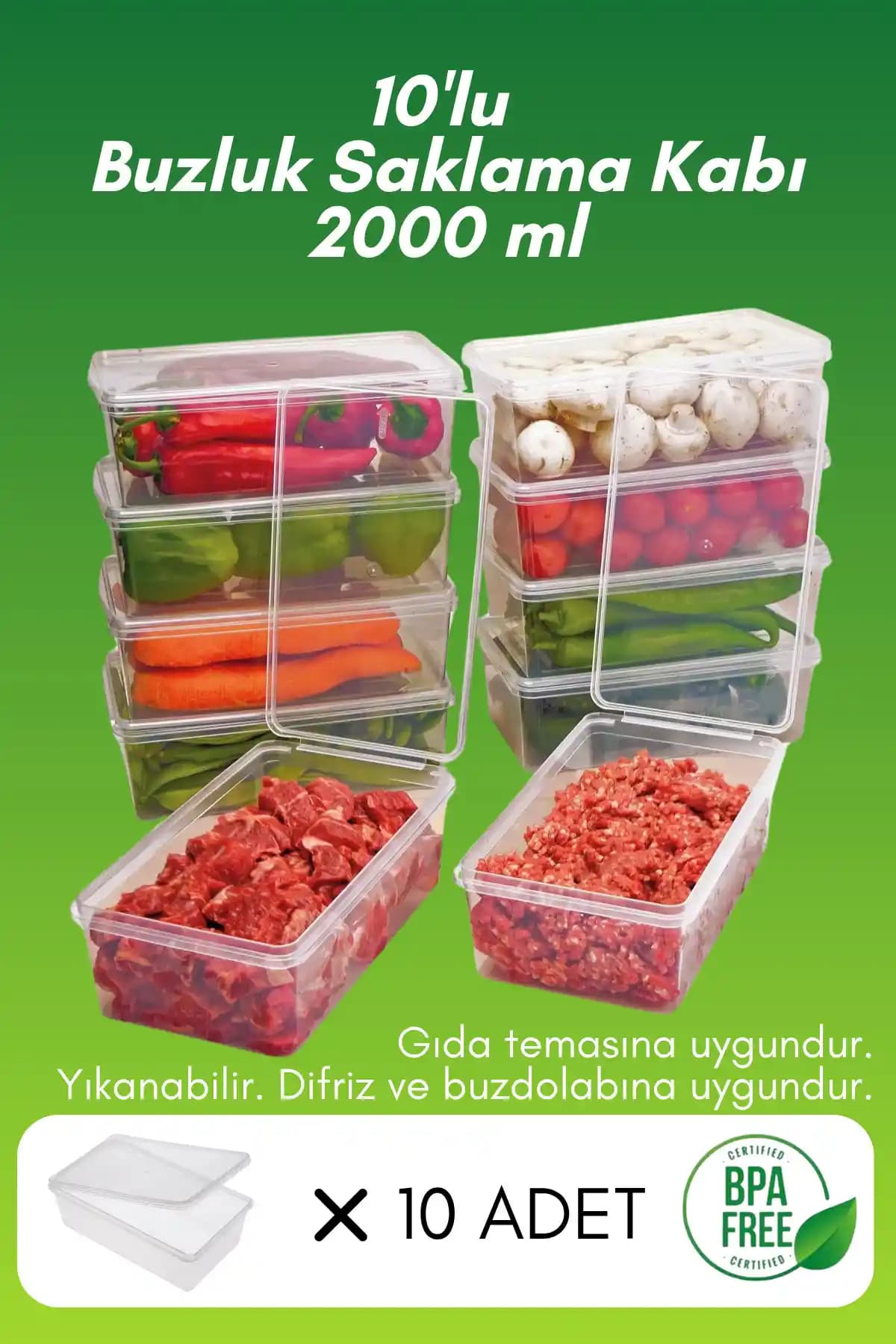 SUPERCUPP Plastik Kapaklı Saklama Kabı: Dayanıklı ve Fonksiyonel 2 L Kapasiteli Set