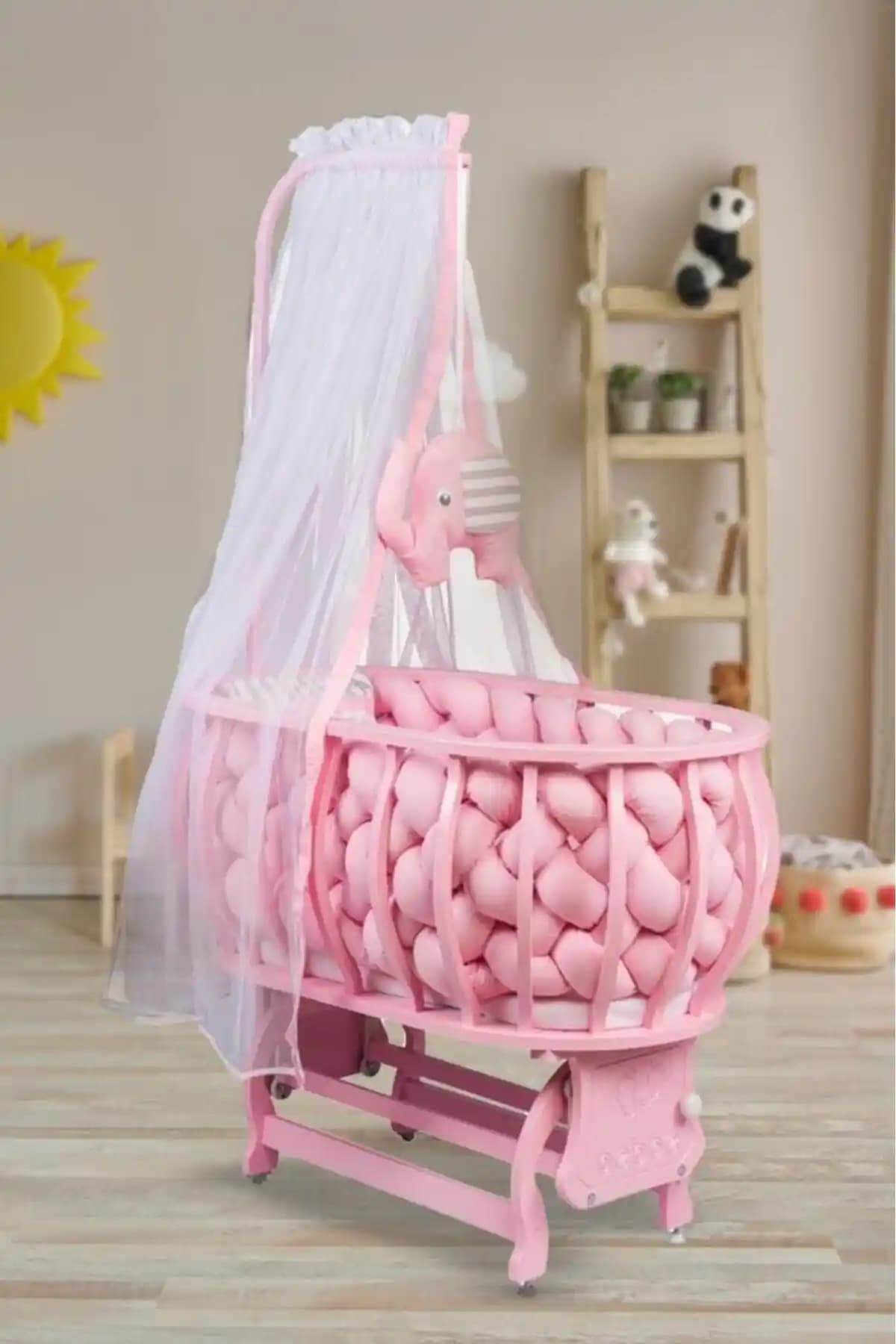 Tommybaby Lina Sepet Beşik: Doğal Ahşap ve Modern Tasarımla Güvenli Bebek Beşiği