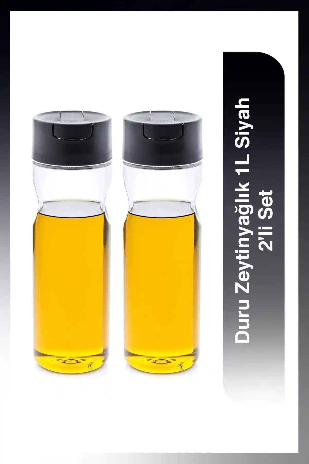 Tupperware 2'li Siyah Zeytinyağlık Seti 1 Litre - Ergonomik ve Sızdırmaz Tasarım