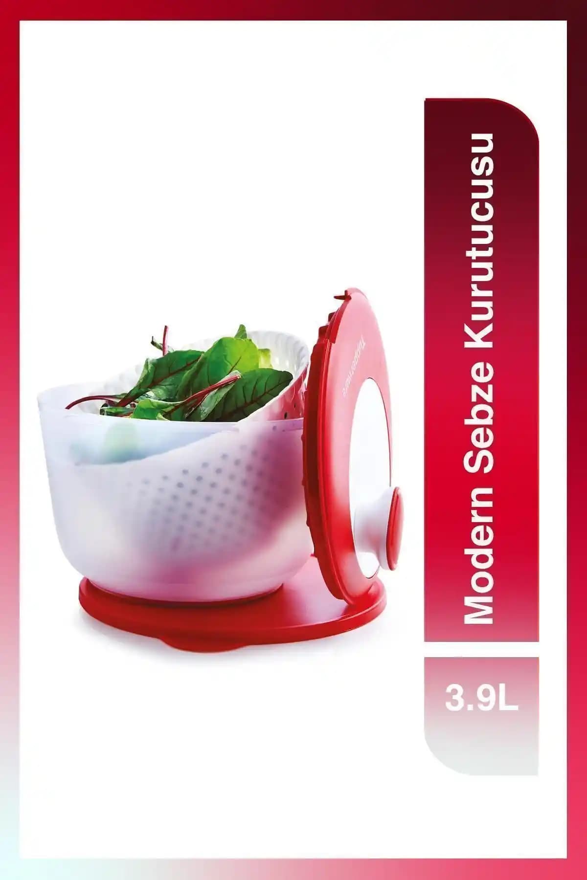 Tupperware Modern Sebze Kurutucusu 3.9L: Pratik ve Sağlıklı Mutfak Çözümü